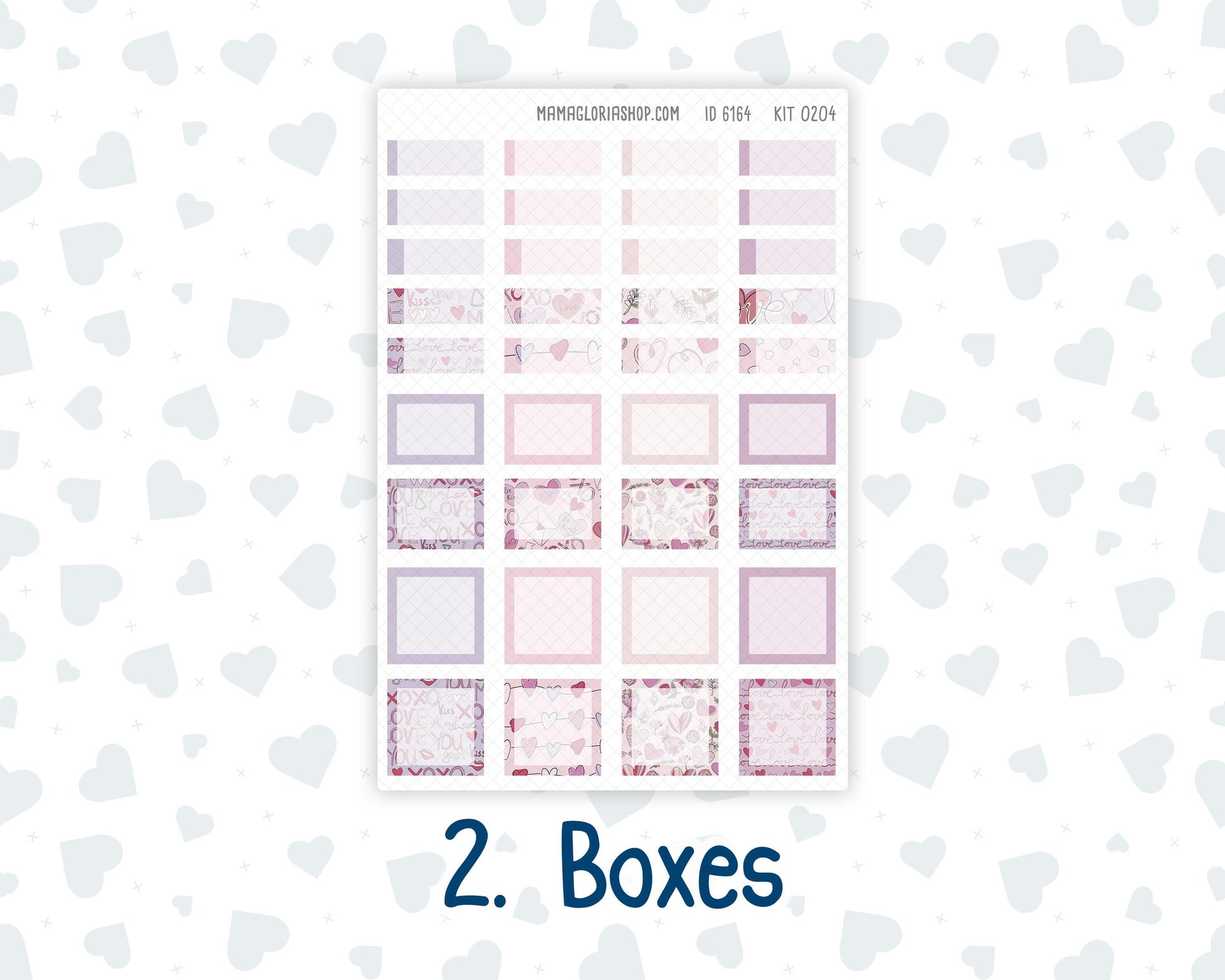 HP - Monthly - Kit 0204- Valentine's Garden - February - For Mini Happy Planner