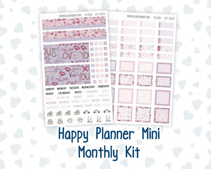 HP - Monthly - Kit 0204- Valentine's Garden - February - For Mini Happy Planner