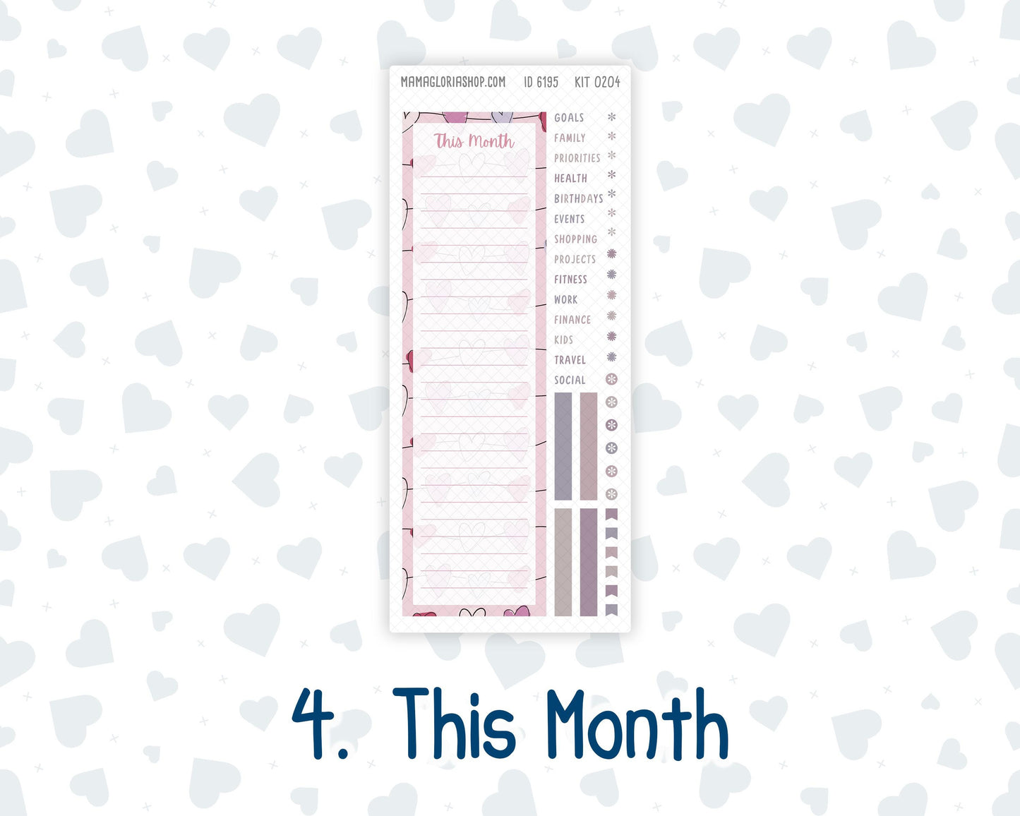 Kit 0204 Laurel Denise Mini Size – Monthly - Valentine's Garden- February