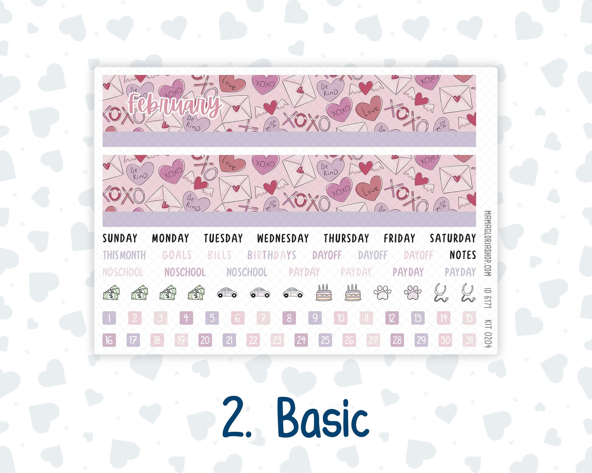 Kit 0204 Laurel Denise Portrait – Monthly - Valentine's Garden - February