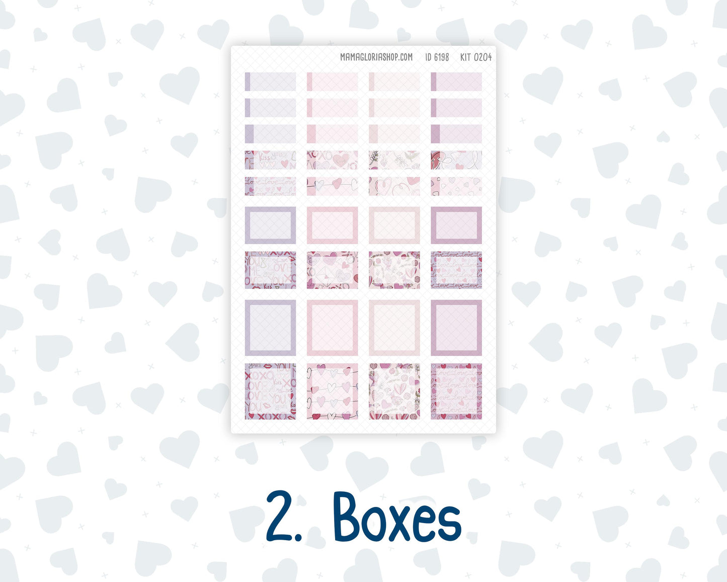 Kit 0204 Laurel Denise Standard Size – Monthly - Valentine's Garden - February