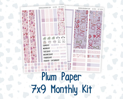 Kit 0204 Plum Paper 7x9 – Monthly - Valentine's Garden - February