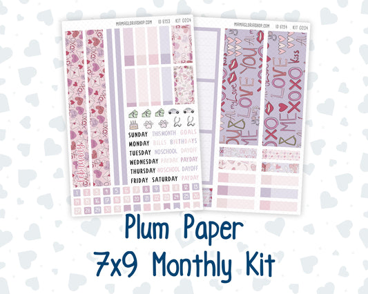 Kit 0204 Plum Paper 7x9 – Monthly - Valentine's Garden - February