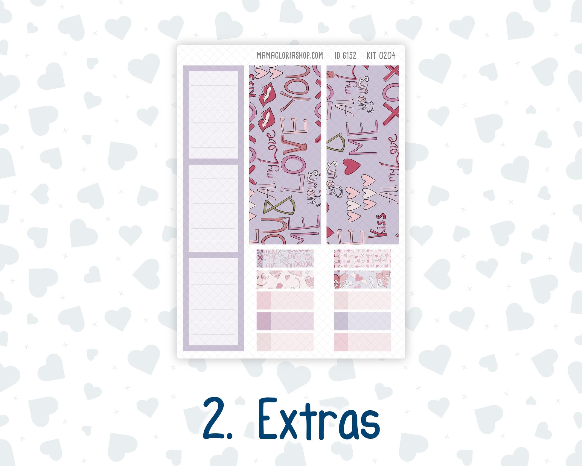 Kit 0204 Plum Paper A5– Monthly - Valentine's Garden - February