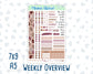 Kit 0207- Weekly Overview - Wild Love - February- For 7x9 & A5 Planners - Notebooks