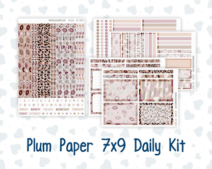 Kit 0207- 7x9 Plum Paper Daily - Wild Love - Planner - February