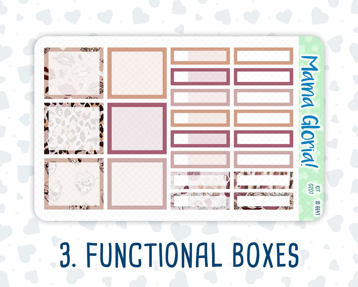 Kit 0207 - 7x9 - Monthly - Wild Love - February- For EC Planners