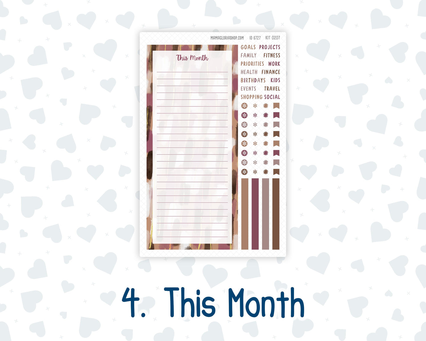 Kit 0207 Laurel Denise Standard Size – Monthly - Wild Love - February