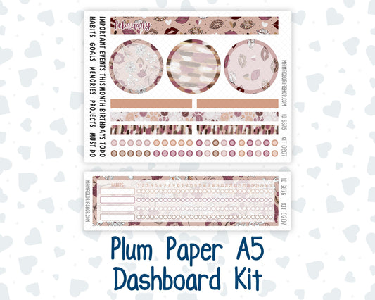 Kit 0207 Plum Paper A5– Dashboard - Wild Love - February