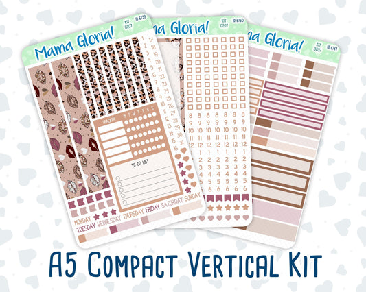 Kit 0207 - A5 Compact Vertical - Wild Love - Weekly - February