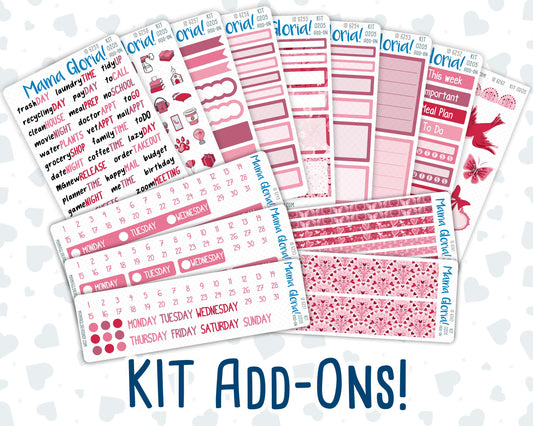 Kit 0205 Add Ons - Dancer's Heart - February - Planner Stickers - Kit