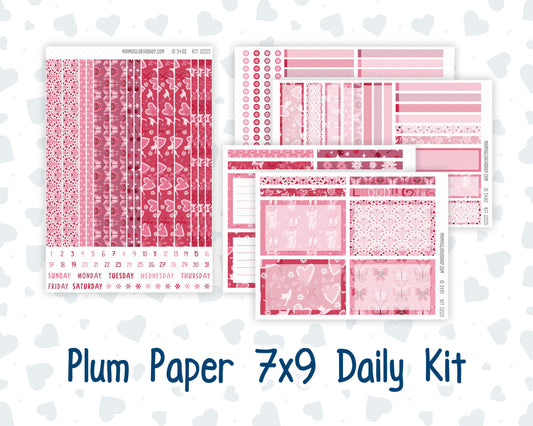 Kit 0205- 7x9 Plum Paper Daily - Dancer's Heart - Planner - February