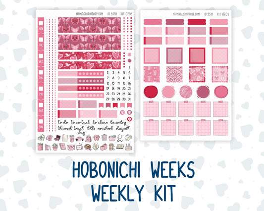 Kit 0205 Hobonichi Weeks – Weekly Kit - Dancer's Heart - February