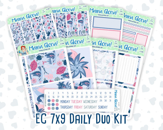 Kit 0206- 7x9 Daily Duo - Feathered Romance - February- Planner