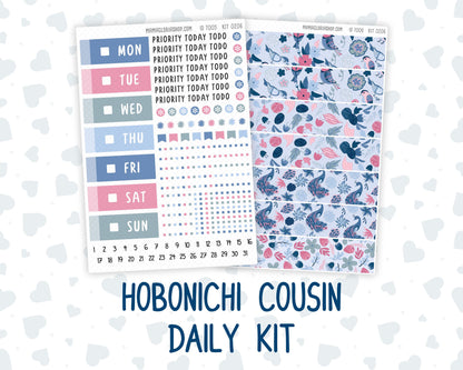 Kit 0206 Hobonichi Cousin – Daily Kit - Feathered Romance - February