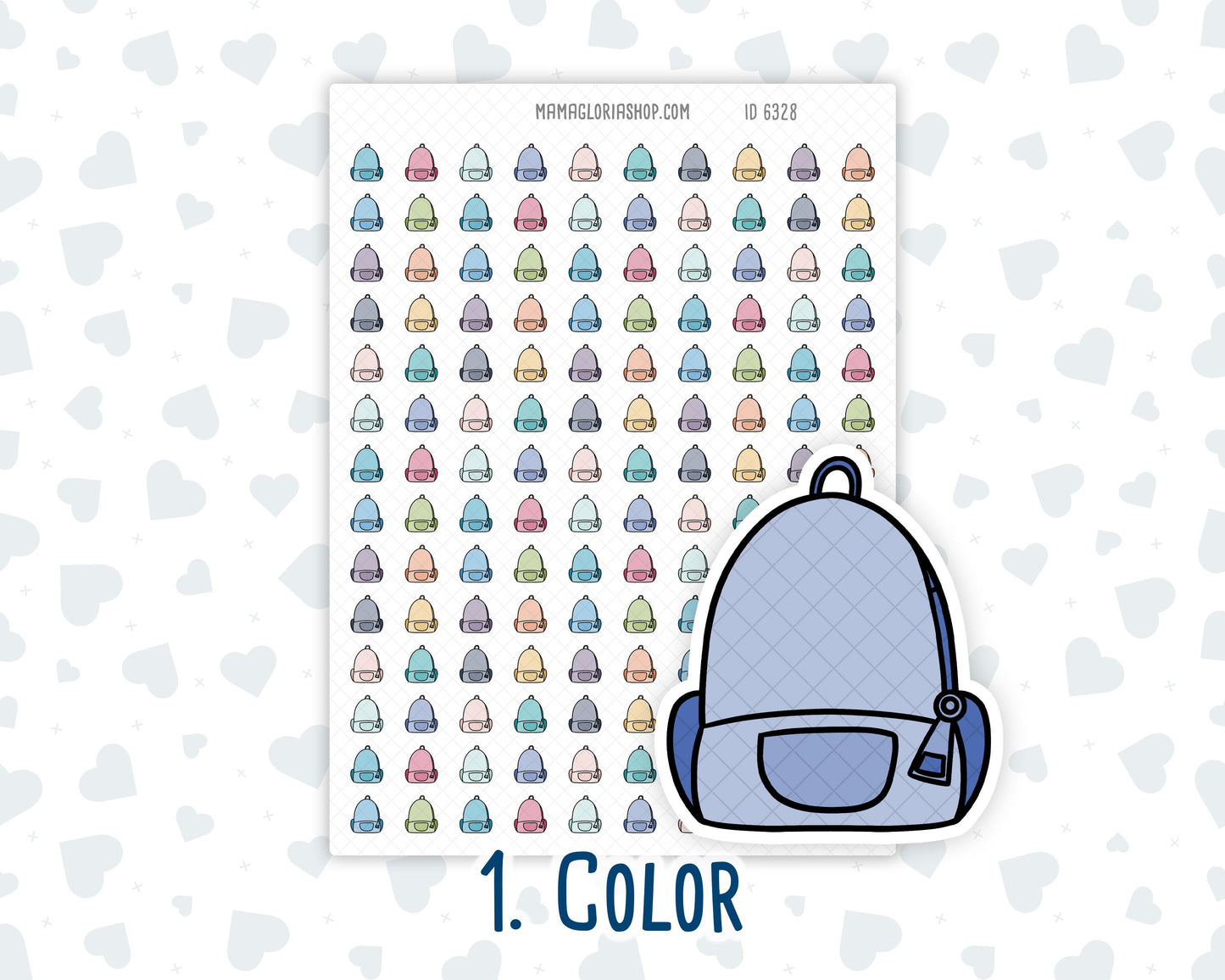 Backpack - Pack For School - Prepare For Travel - Doodle Icon Sticker