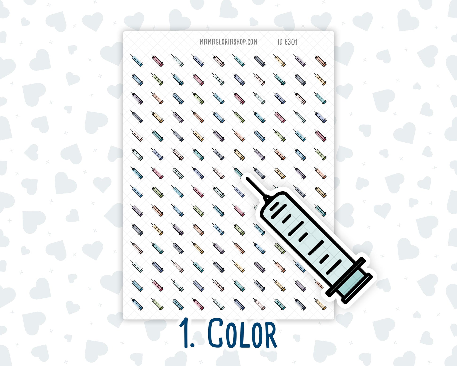 Baby Injection Sticker Syringe - Vaccination - Injection - Blood Test - Doodle Icon Sticker ...