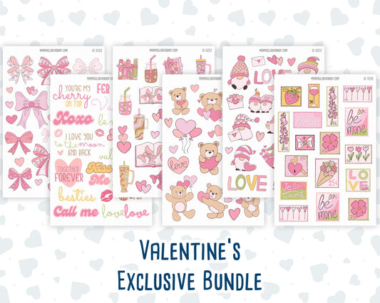 Valentines Exclusive Bundle - For Planners - Journals - February - Stickers