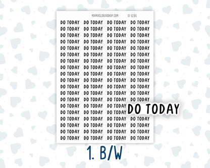 Do Today - Script Stickers For Planners - Headers