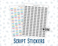 Work- Script Stickers For Planners - Headers