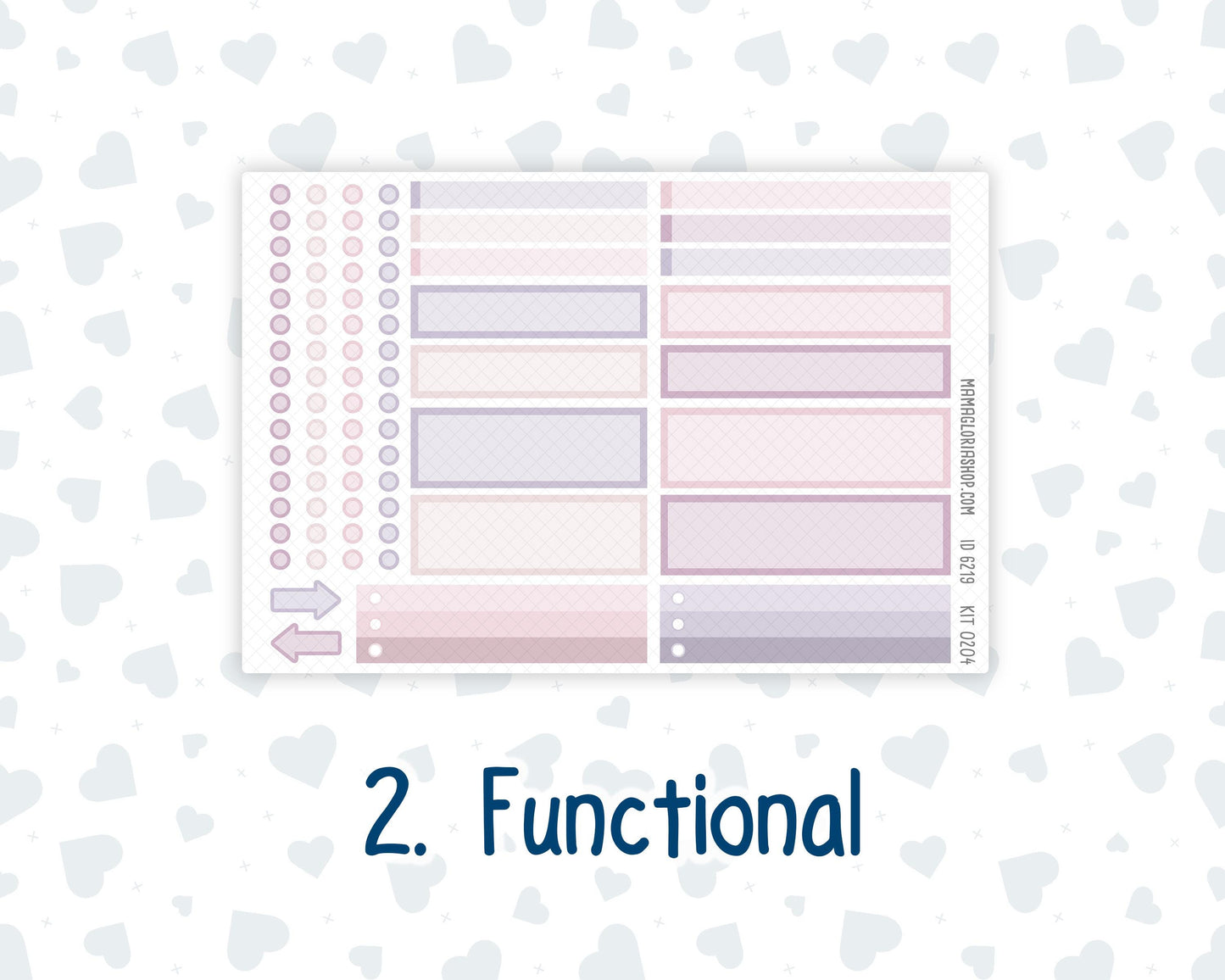 Kit 0204- 7x9 Plum Paper Daily - Valentine's Garden - Planner - February