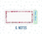 Kit 0204- 7x9 - Valentine's Garden - February- Notes Pages - Dashboard Kit - Productivity Page