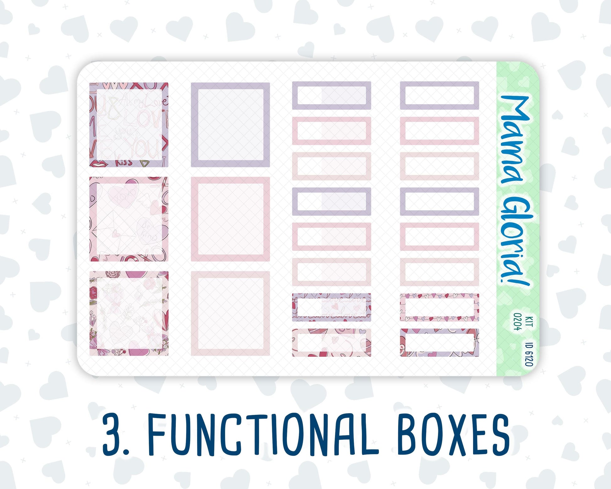 Kit 0204 -A5 -Monthly - Valentine's Garden - February - Kit