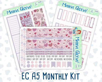 Kit 0204 -A5 -Monthly - Valentine's Garden - February - Kit