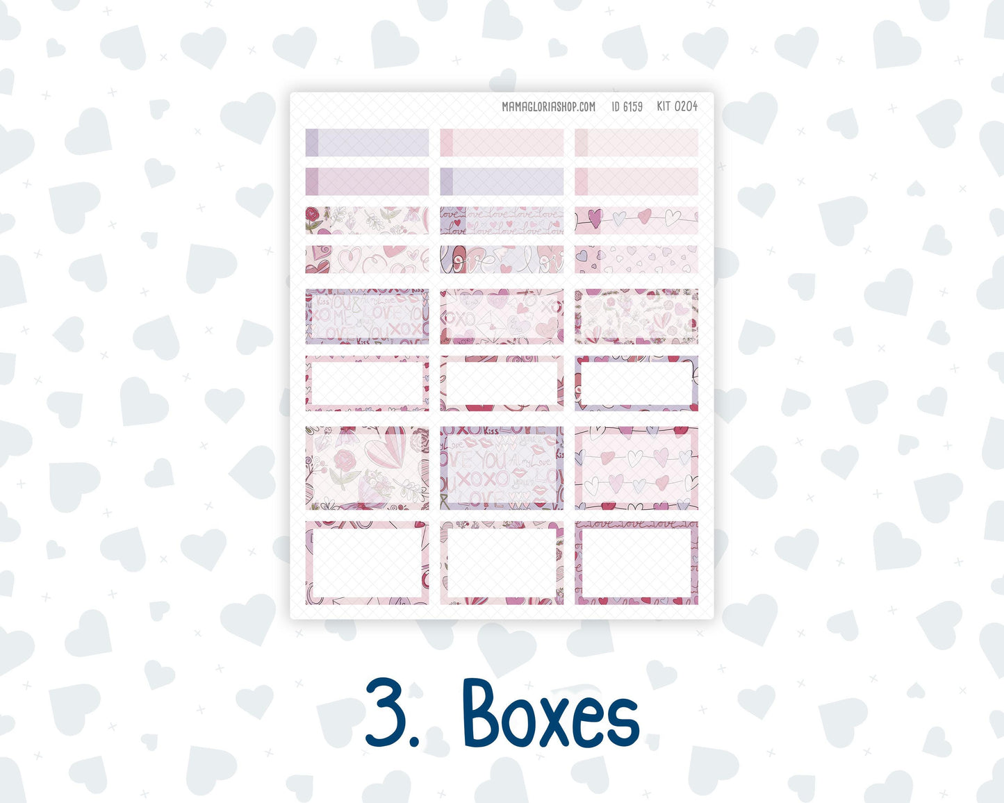 HP - Monthly - Kit 0204- Valentine's Garden - February - For Big Happy Planner