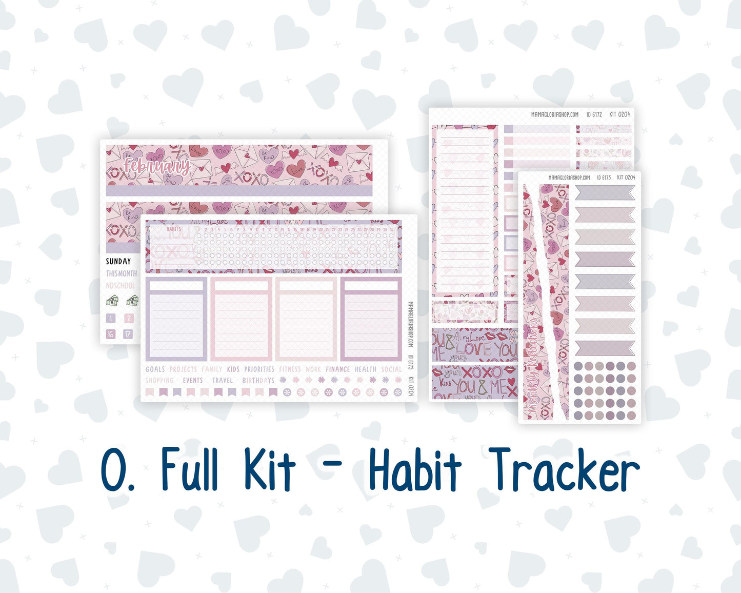 Kit 0204 Laurel Denise Portrait – Monthly - Valentine's Garden - February