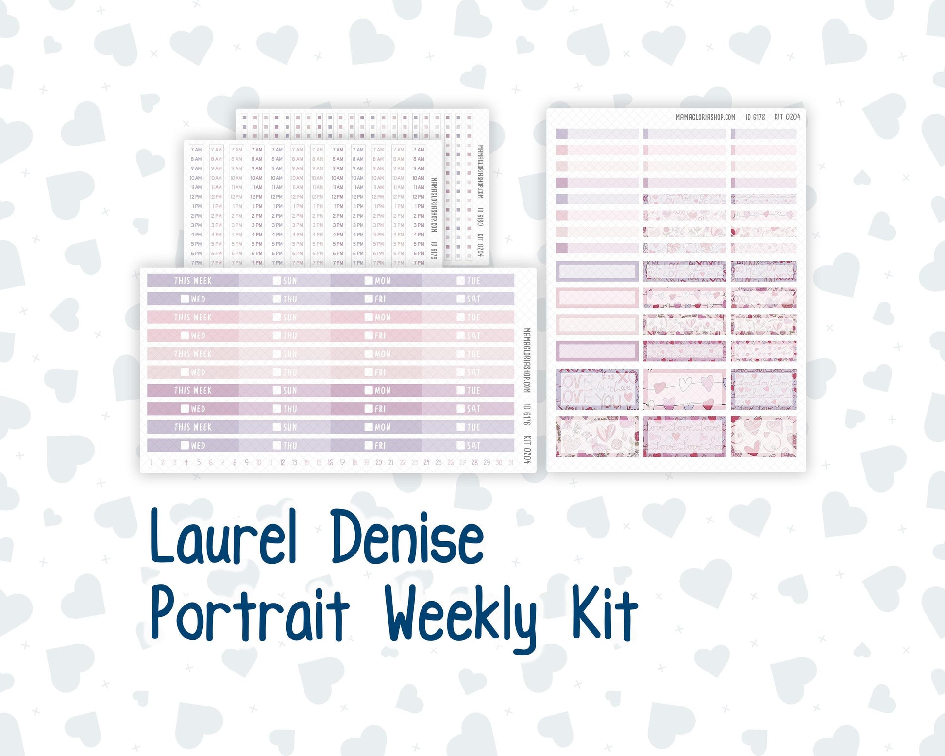 Kit 0204 Laurel Denise Portrait – Weekly- Valentine's Garden - February