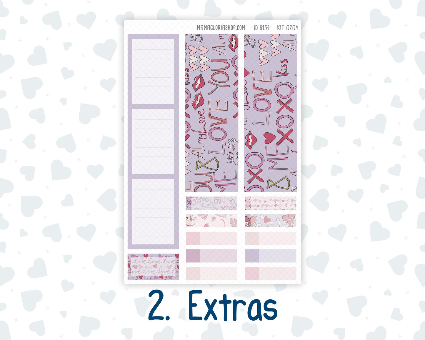 Kit 0204 Plum Paper 7x9 – Monthly - Valentine's Garden - February