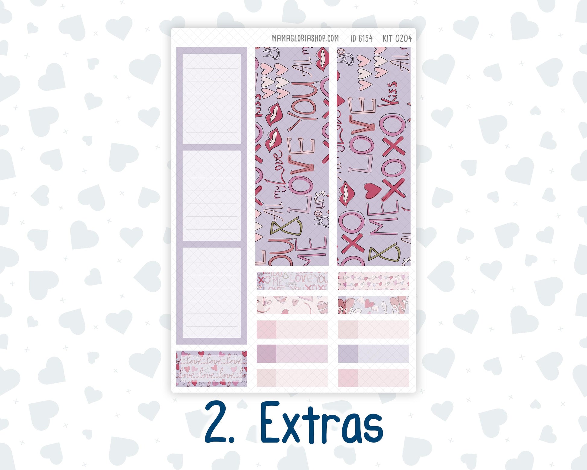 Kit 0204 Plum Paper 7x9 – Monthly - Valentine's Garden - February