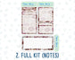 Kit 0207- 7x9 - Wild Love - February- Notes Pages - Dashboard Kit - Productivity Page