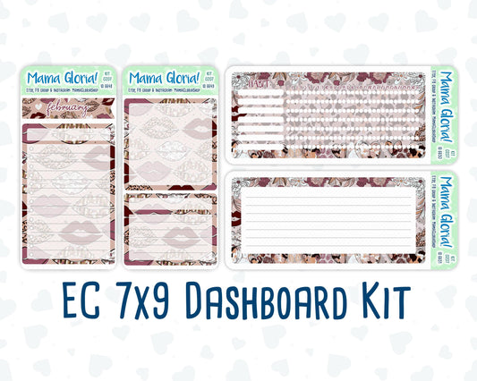 Kit 0207- 7x9 - Wild Love - February- Notes Pages - Dashboard Kit - Productivity Page