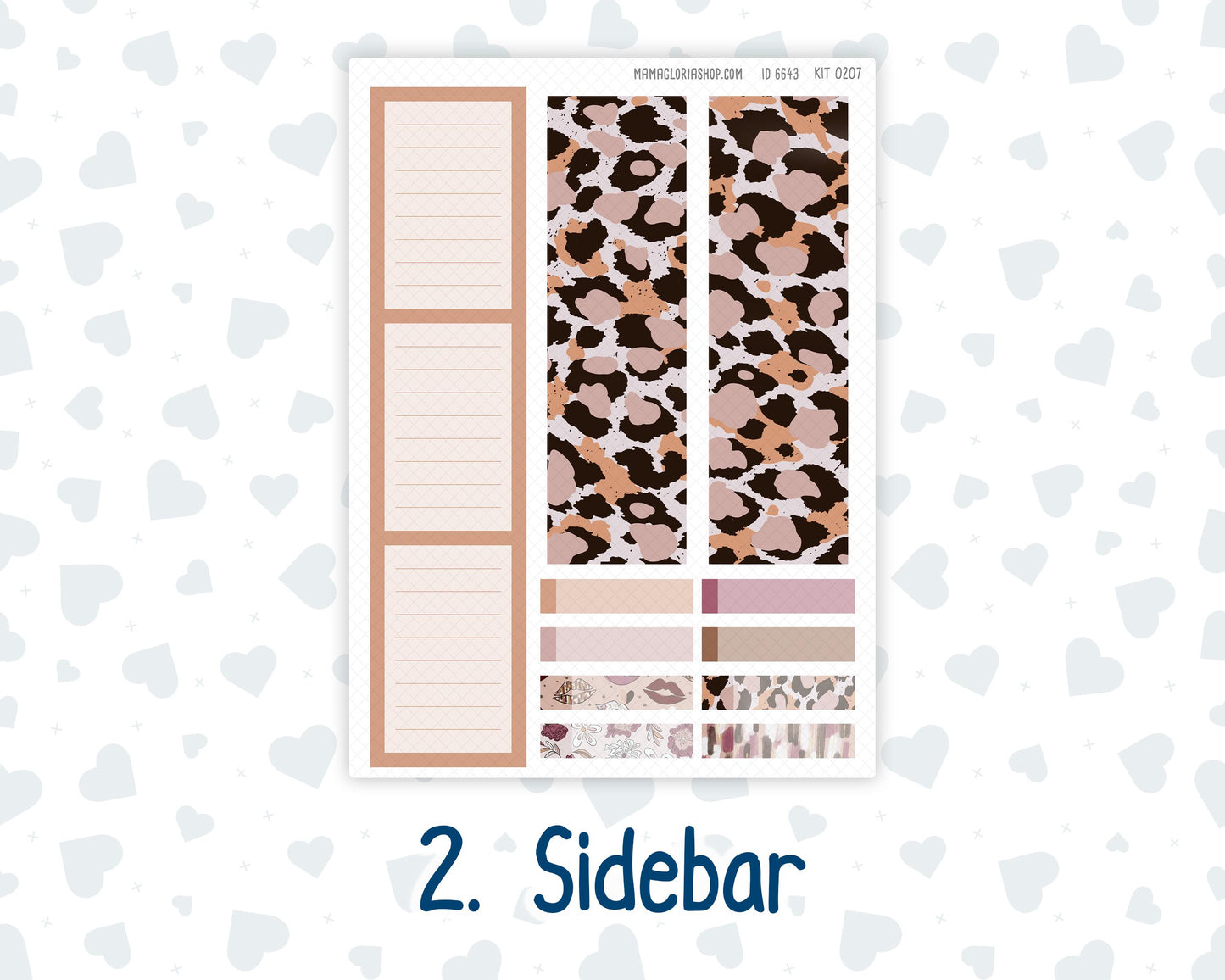 EC 8.5x11 Monthly - Kit 0207- Wild Love - February- For Erin Condren Planners