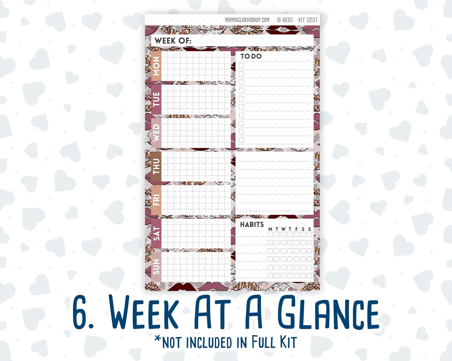 Kit 0207 - A5 Daily Duo - Wild Love - February -Planner