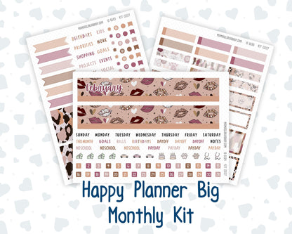 HP - Monthly - Kit 0207 - Wild Love - February - For Big Happy Planner