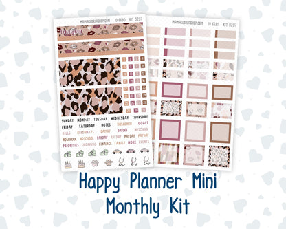 HP - Monthly - Kit 0207- Wild Love - February - For Mini Happy Planner