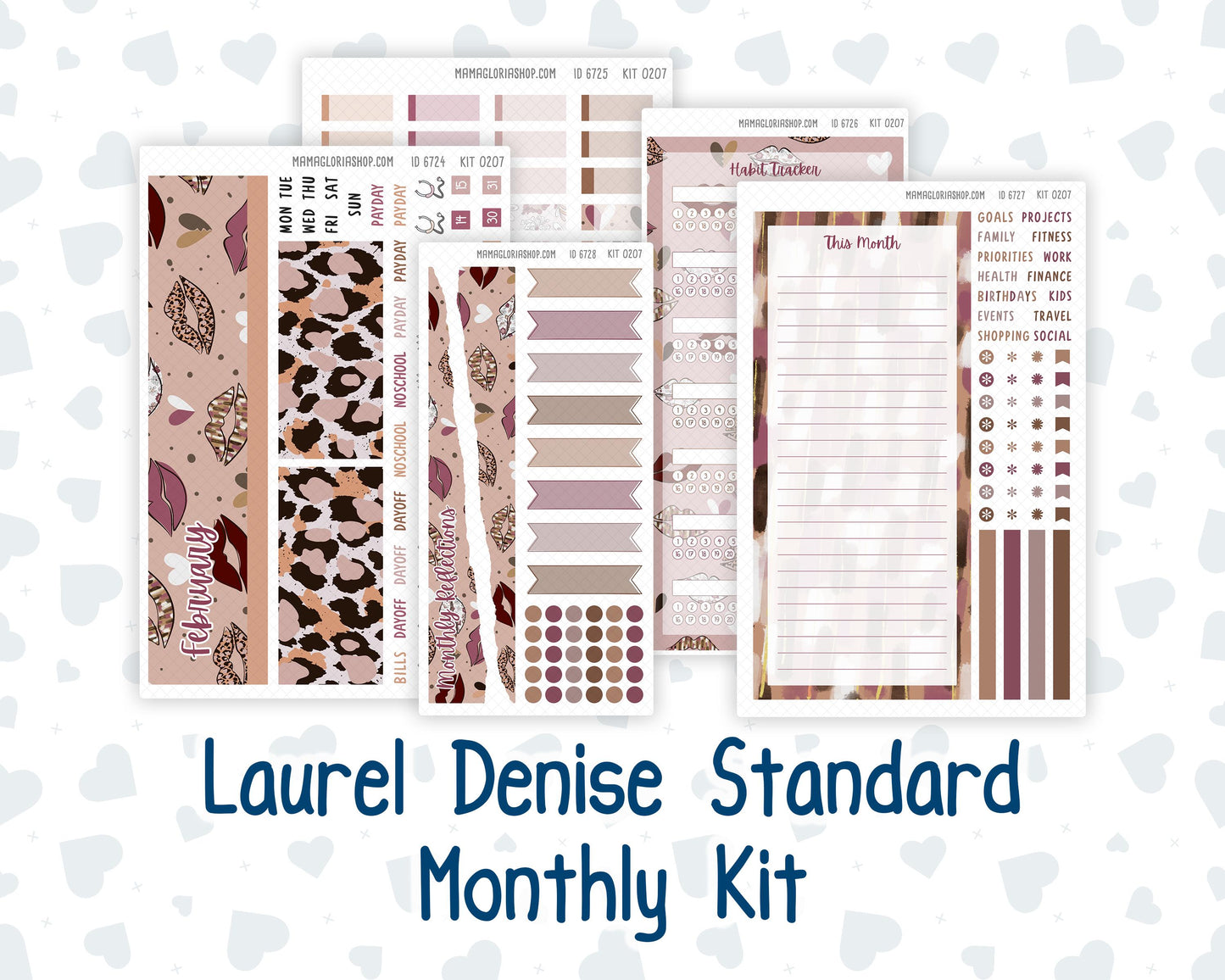 Kit 0207 Laurel Denise Standard Size – Monthly - Wild Love - February