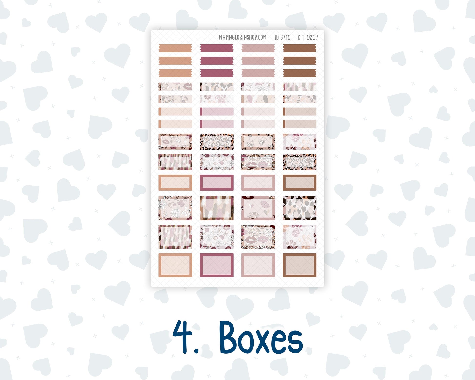 Kit 0207 Laurel Denise Standard Size – Weekly - Vertical Layout - Wild Love- February