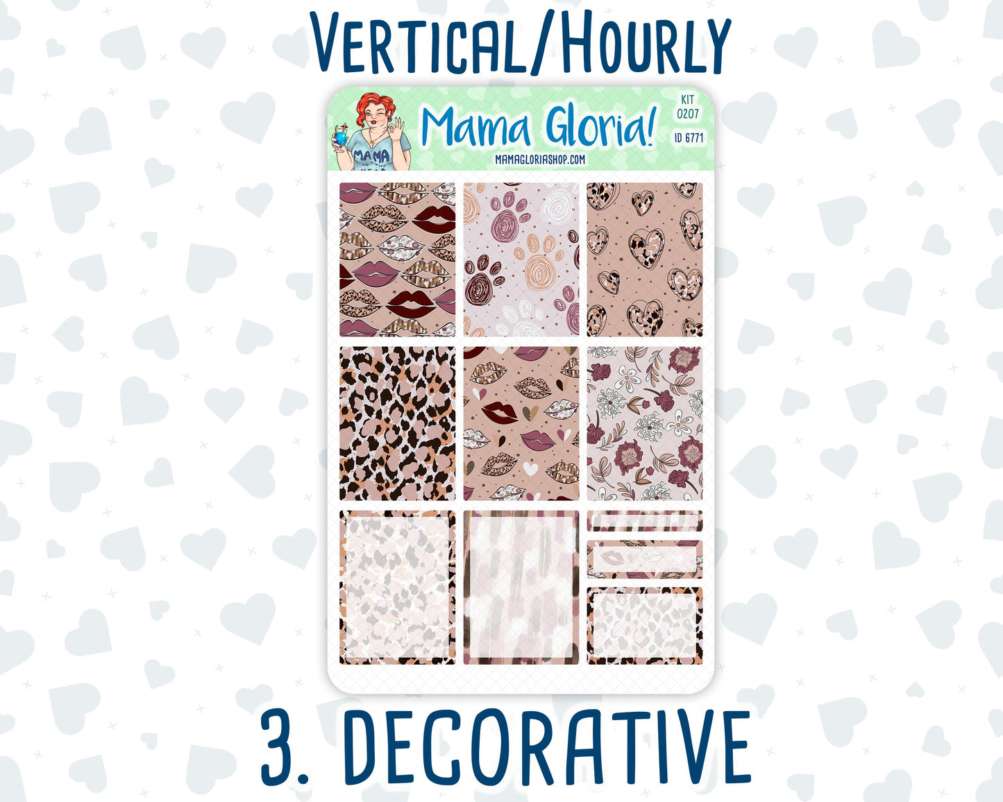 Kit 0207 - 7x9 - Wild Love - February - Weekly Kit For Planners