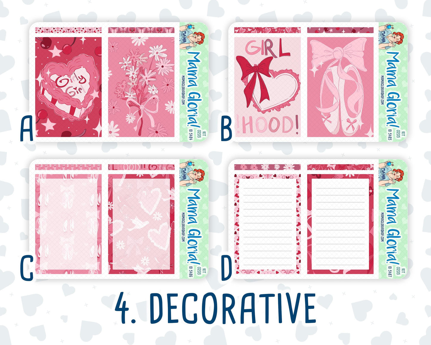 Kit 0205 - A5 Daily Duo - Dancer's Heart - February -Planner