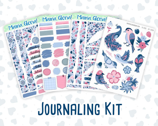 Kit 0206 - Feathered Romance - Journaling Kit - February - For Planner - Notebook - Journal