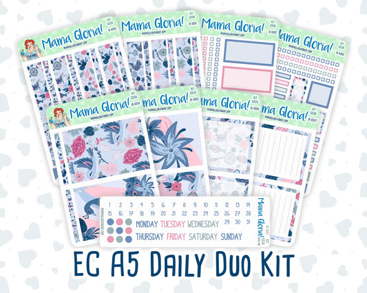 Kit 0206- A5 Daily Duo - Feathered Romance - February -Planner