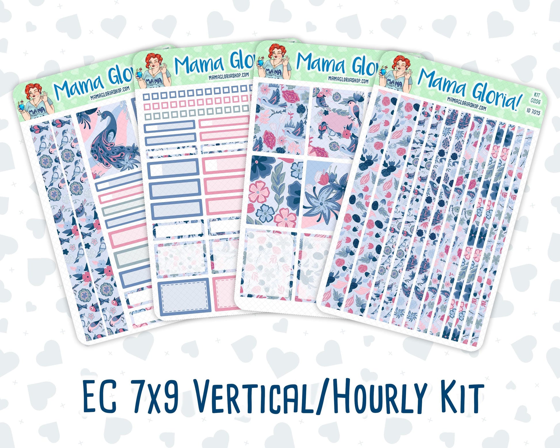 Kit 0206 - 7x9 - Feathered Romance - February - Weekly Kit For Planners