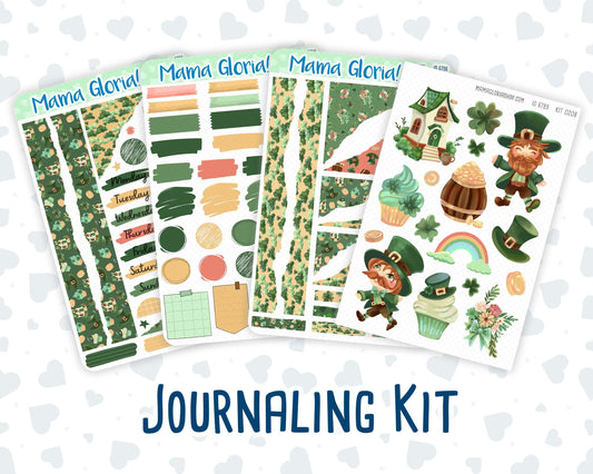 Kit 0208 - Shamrock Lane - Journaling Kit - March - For Planner - Notebook - Journal