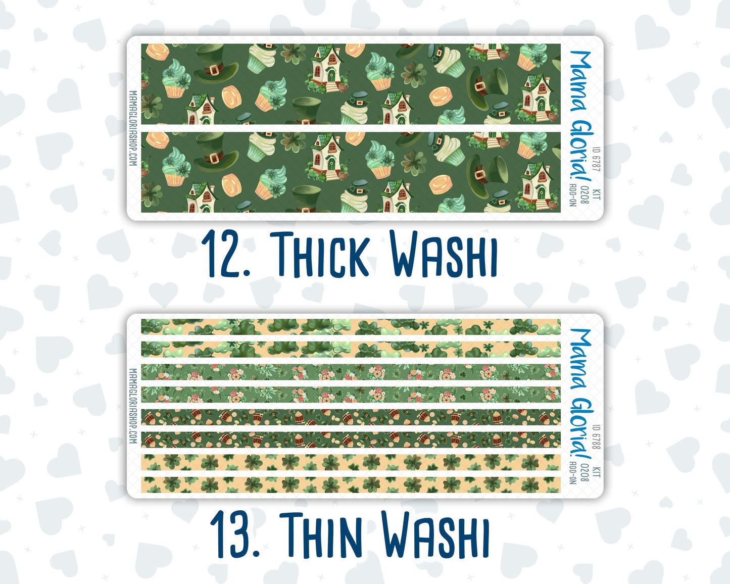 Kit 0208 Add Ons - Shamrock Lane - March- Planner Stickers - Kit