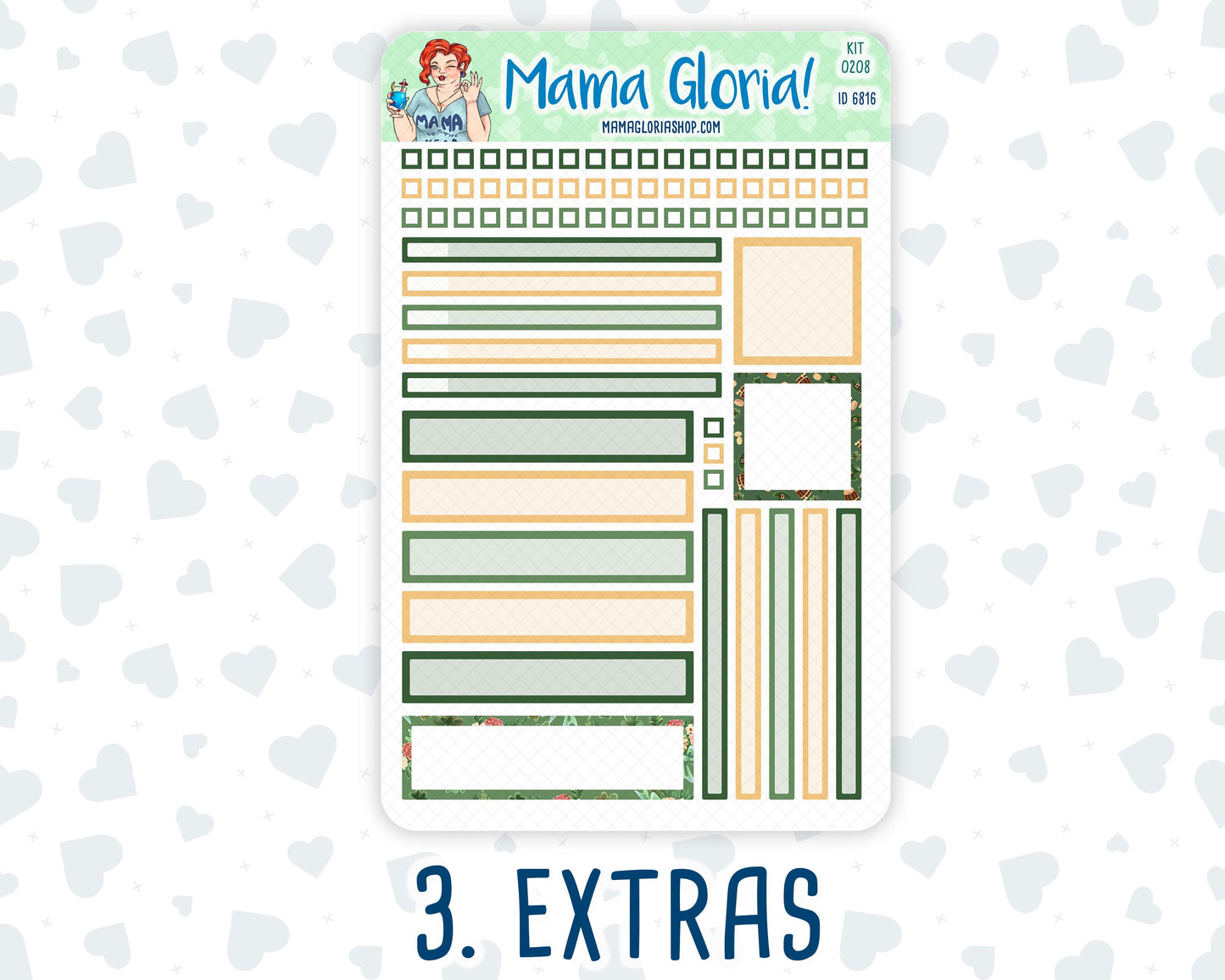 Kit 0208- 7x9 Daily Duo - Shamrock Lane - March - Planner