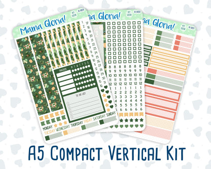 Kit 0208- A5 Compact Vertical - Shamrock Lane - Weekly - March